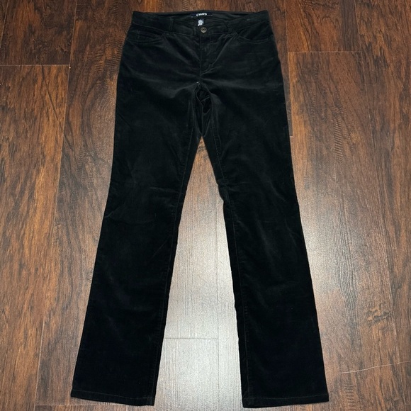 CHAPS Women’s Black Corduroy Pants Straight Fit Mid Rise Size 6 - Picture 3 of 9